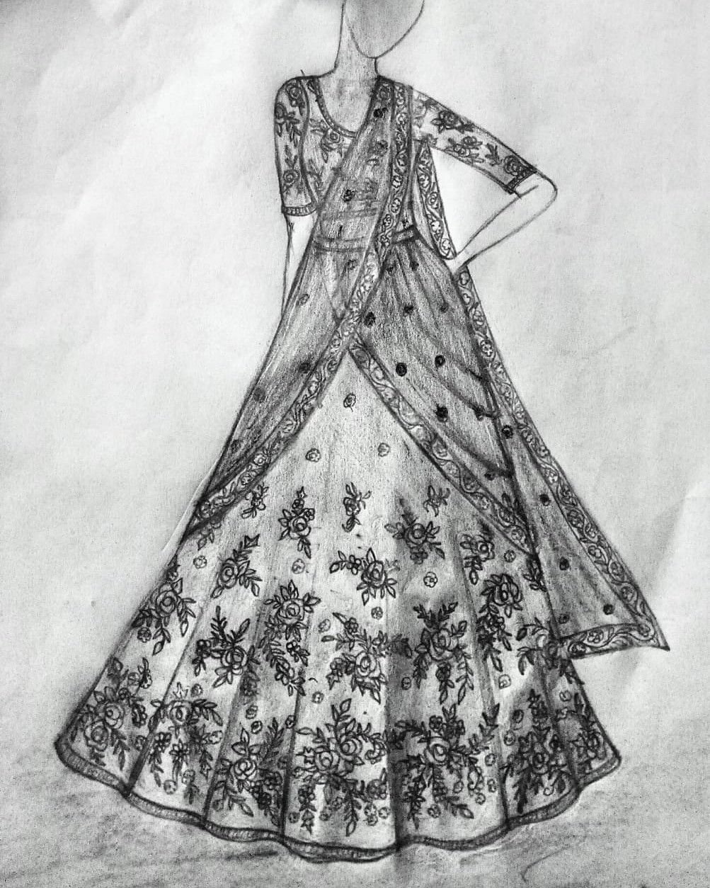 Indian Bridalwear Sketching