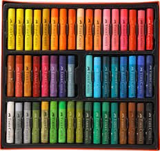 Oil pastel bold colour artwork